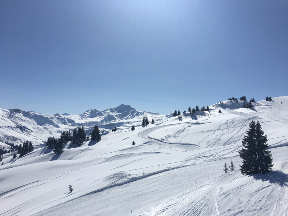 Het hooggelegen skigebied van Beaufort