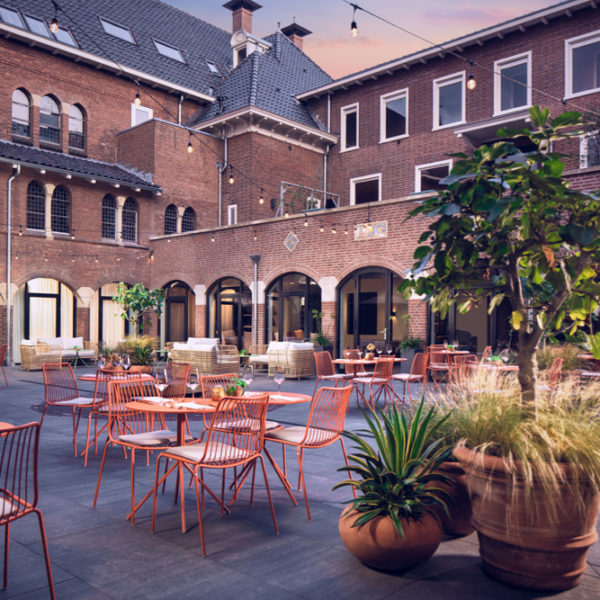 Binnenplaats van het boutique hotel in een klooster