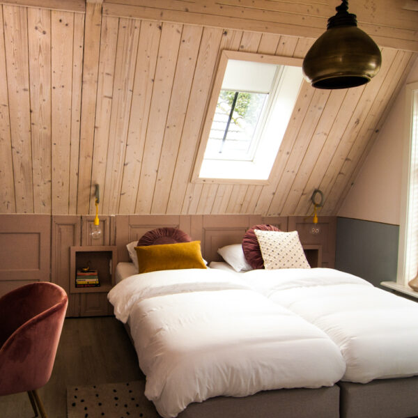 Slaapkamer tijdens een weekend weg in Den Ham