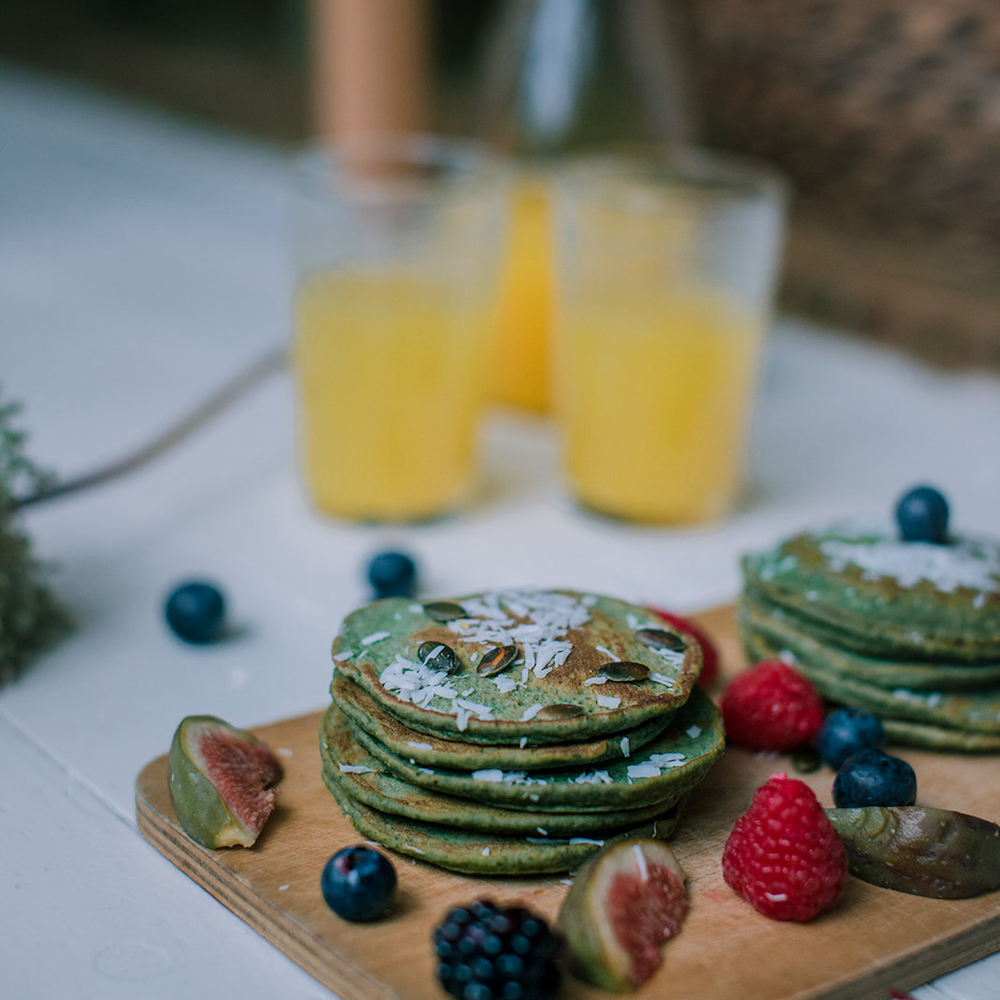 Ontbijt met pannenkoekjes