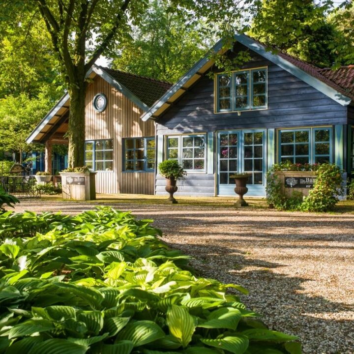 Theehuis in Twente in het zonlicht