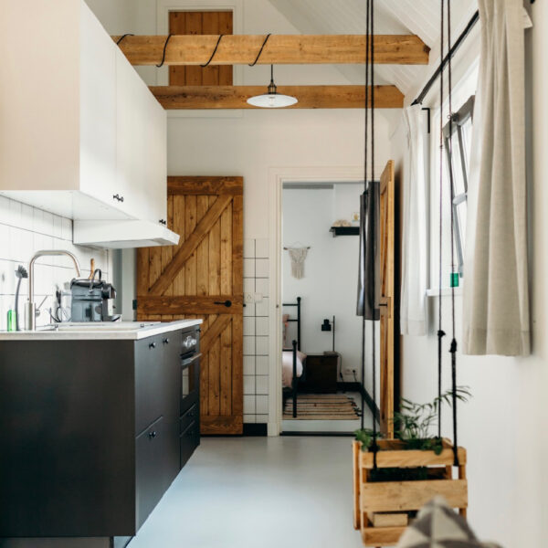 Keuken in het vakantiehuis in Helenaveen