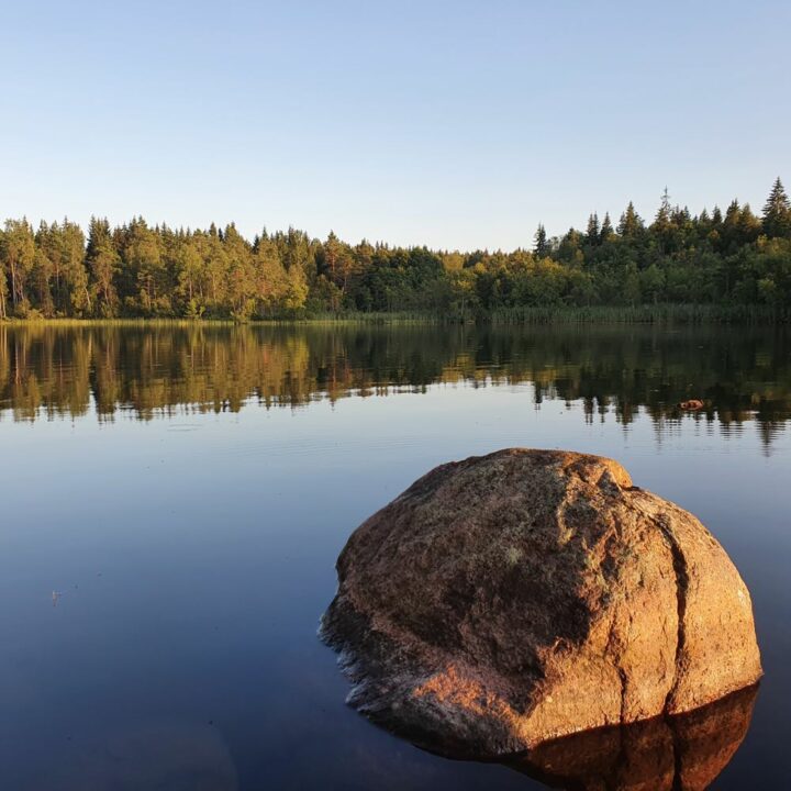 Zonsondergang vakantiehuis Zweden Smaland