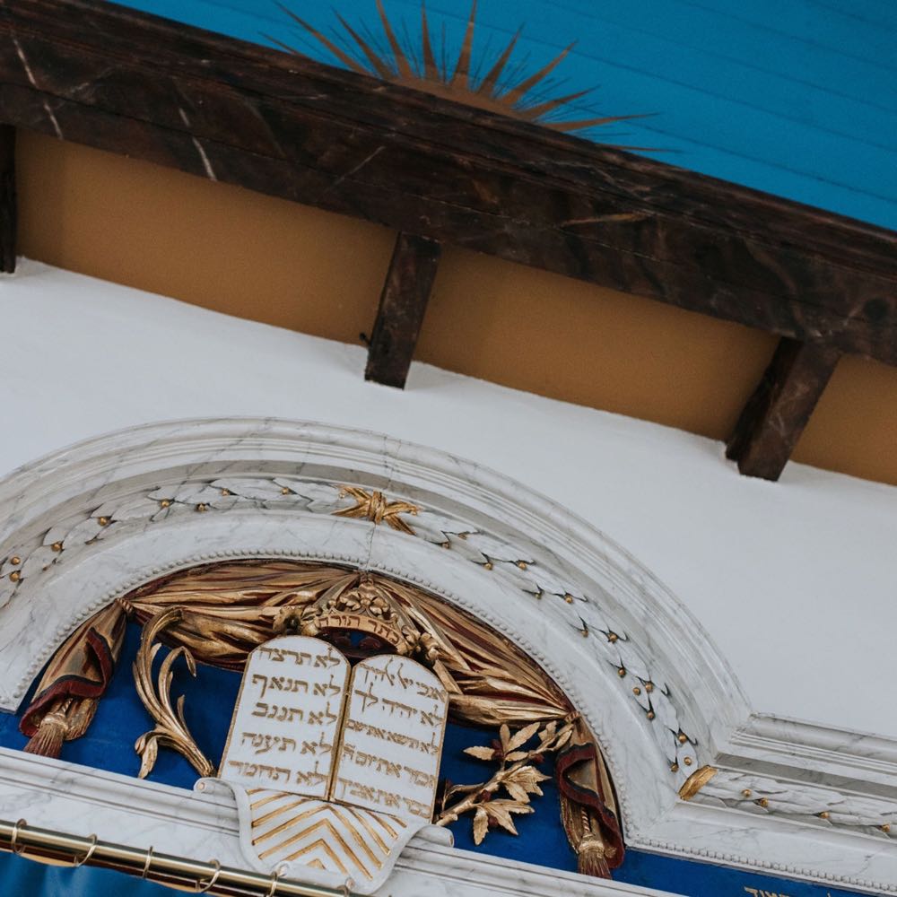 Details van de synagoge in Appingedam