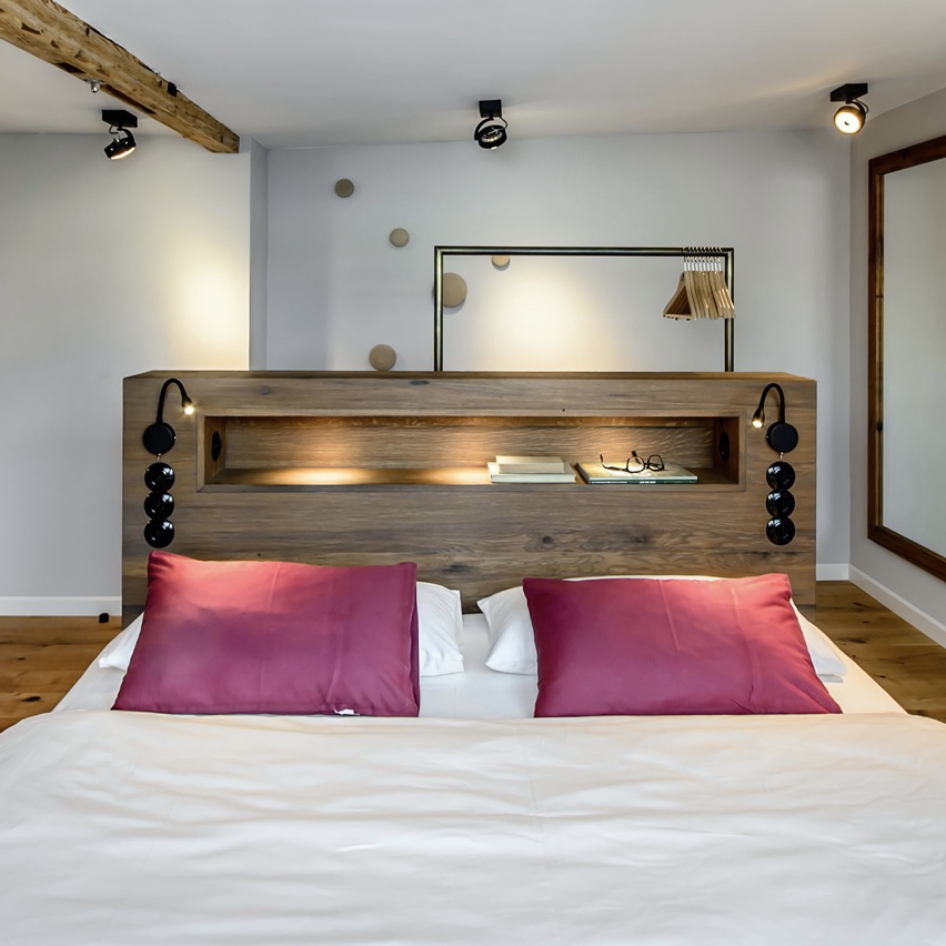 Bedhoofd in een biologisch hotel in Duitsland